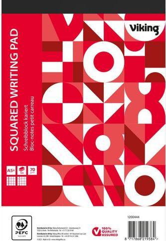 Viking Notepad DIN A5+ Chequered (A5, Checked, Soft cover)