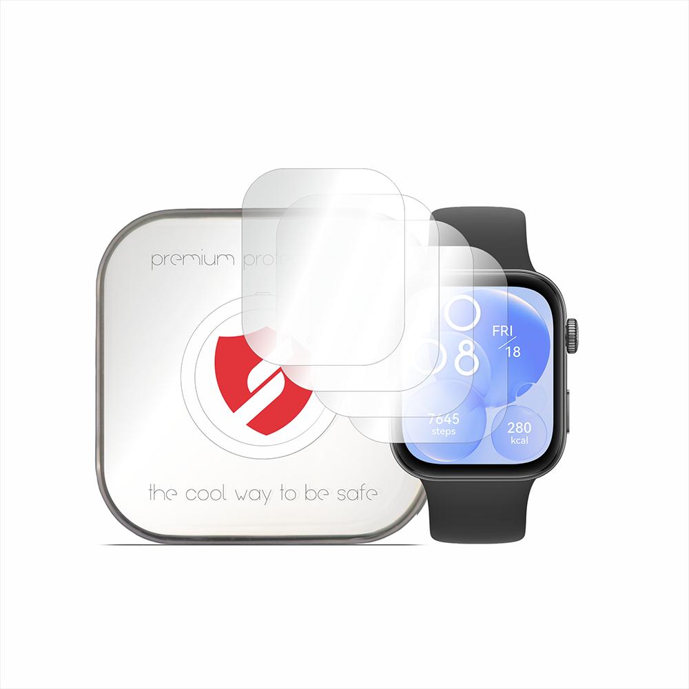 Smart Protection - Premium Classic (4 pack) - Huawei Watch Fit 3 - Clear, Smartwatch Zubehör, Transparent
