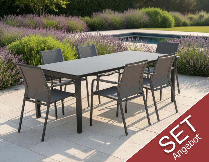 Produktbild Disco Möbel Gartentisch inkl. Gartenstühle (Set) (160 x 160 x 73 cm)