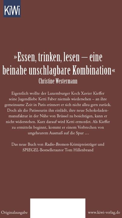 Produktbild Bittere Schokolade (Deutsch, Tom Hillenbrand, 2018)