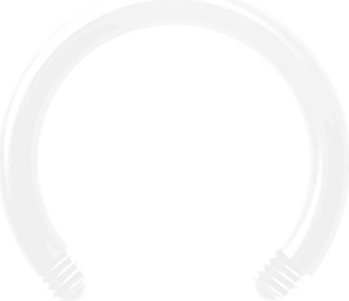Produktbild Star Piercing Circular Barbell-Stab weiss (Kunststoff, ohne Messing)