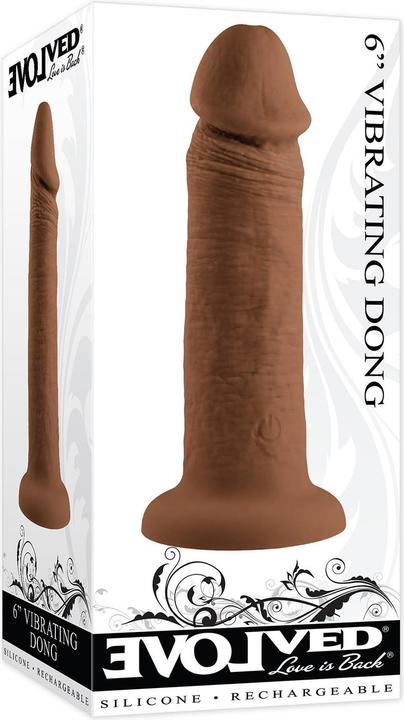 Actual product image Evolved 6 Inch Vibrating Dong by - Brown