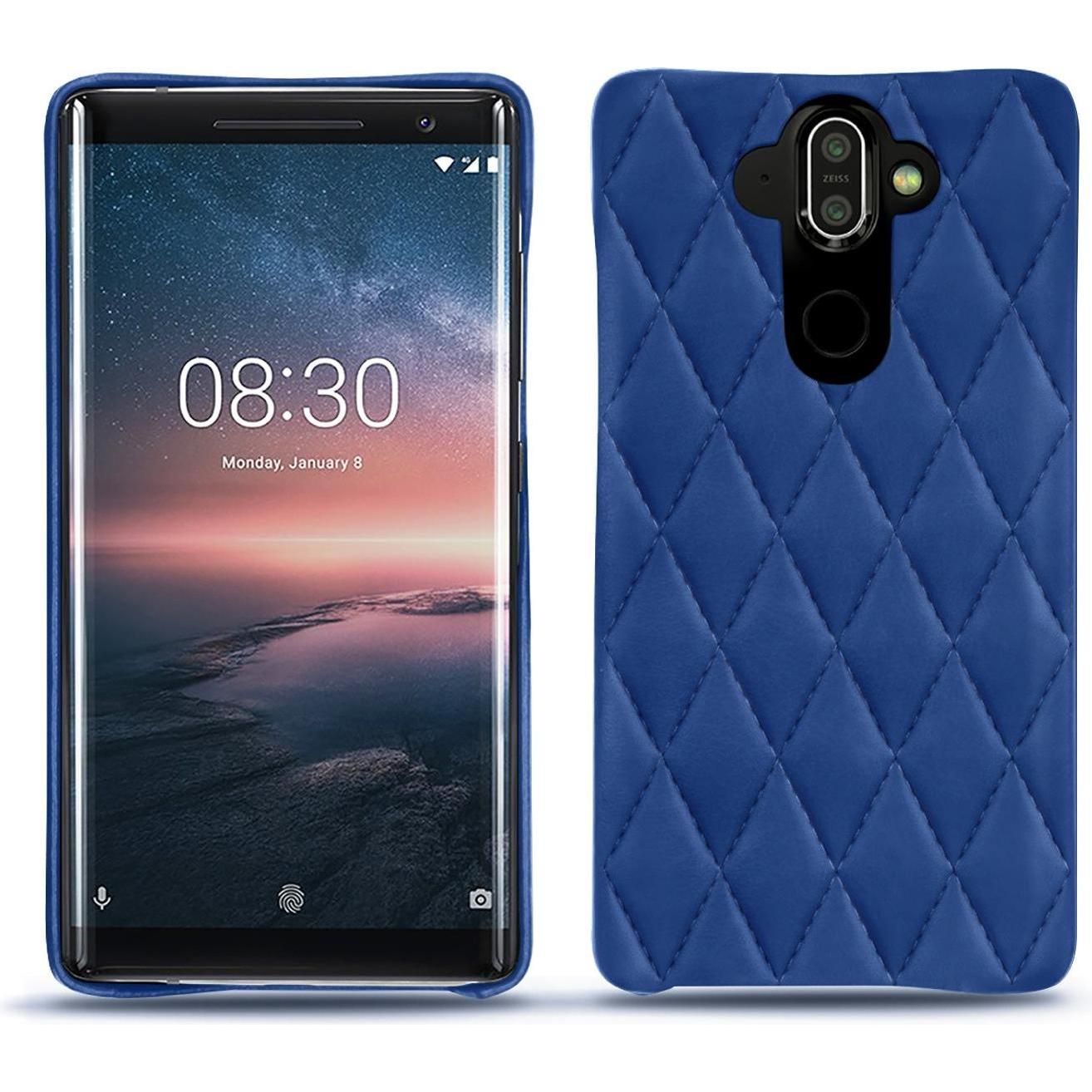 Noreve Lederschutzhülle (Nokia 8 Sirocco), Smartphone Hülle, Blau