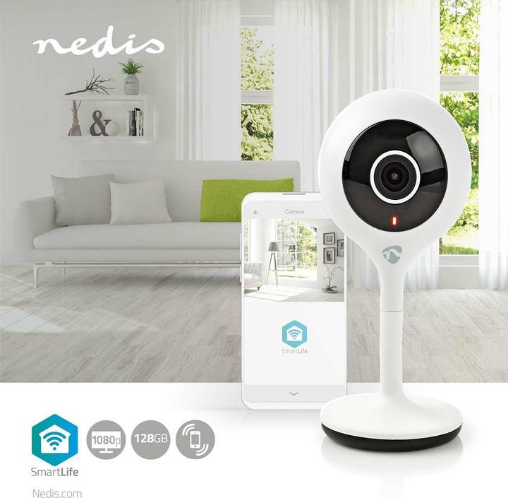 Produktbild Nedis WIFICI06CWT. Typ: IP-Sicherheitskamera, Unterstützung von Positionierung: Indoor, Übertragungstechni (1920 x 1080 Pixels)
