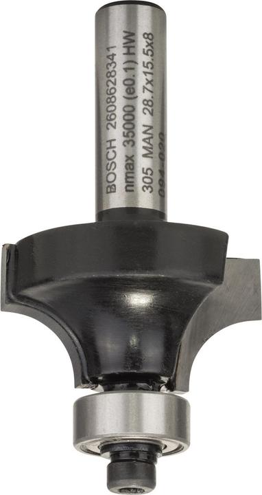 Produktbild Bosch Professional Zubehör Abrundfräser, 8 mm, R1 8 mm, L 15,2 mm, G 53 mm