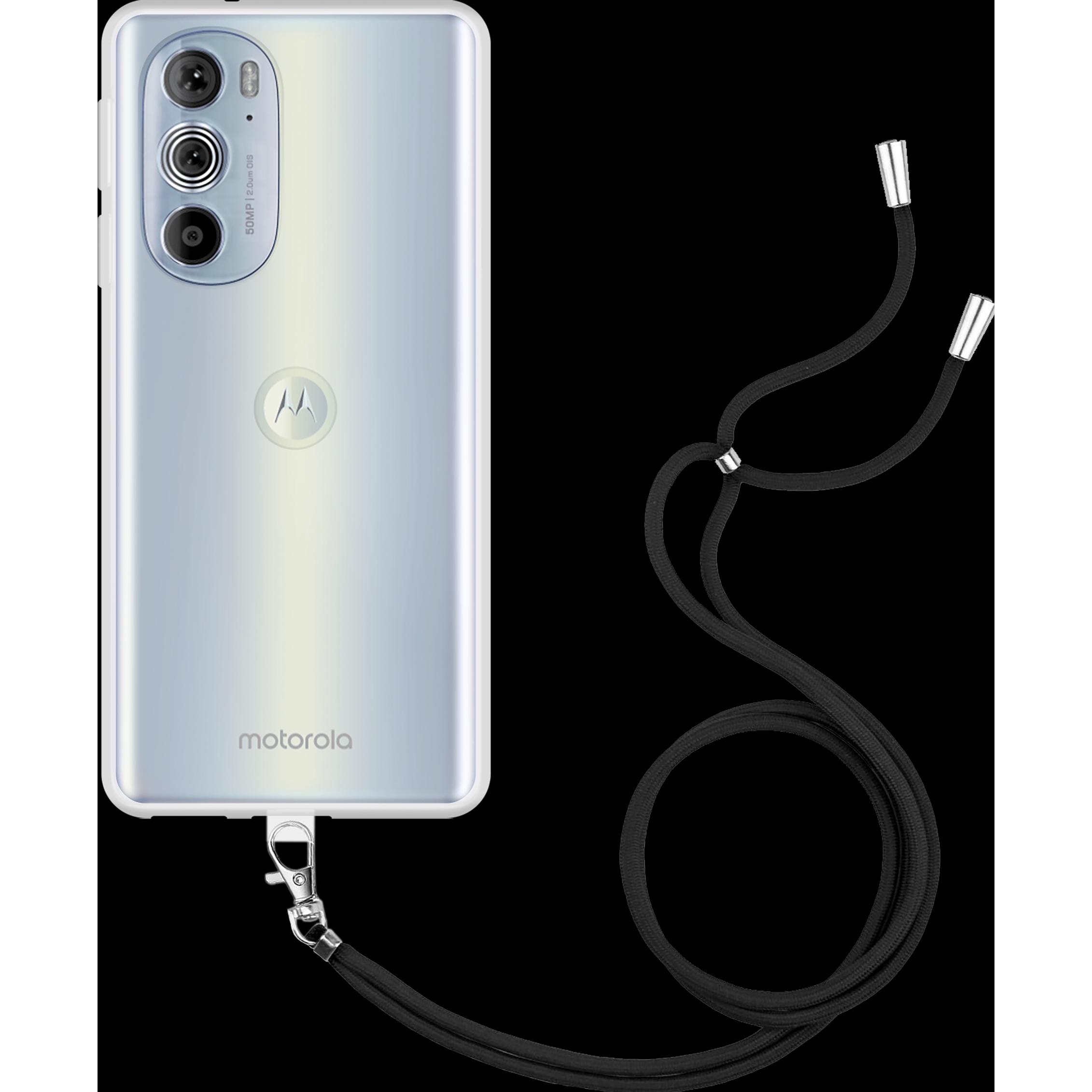 Thumbnail - Cazy Handykette Hülle Kompatibel mit Motorola Edge 30 Pro - Silikon Handyhülle mit Band Necklace Hülle -, Handykette, Tr...