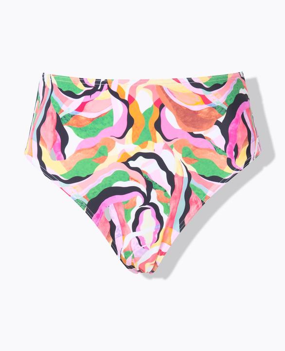 Image du produit Studio Untold Bas de bikini, shorty taille haute, imprimé coloré (52)