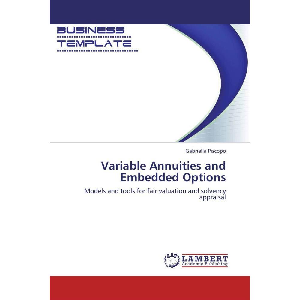 Variable Annuities and Embedded Options, Fachbücher