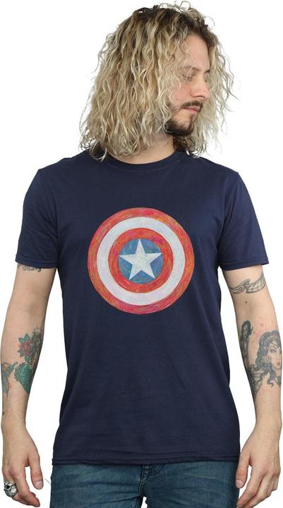 Produktbild Captain America Sketched Shield TShirt (4XL)