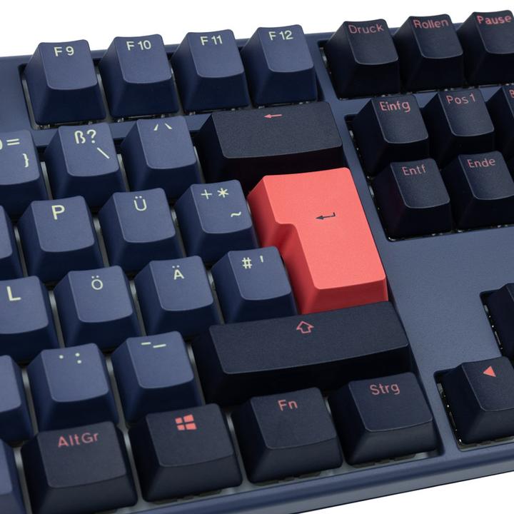 Actual product image Ducky One 3 Cosmic Blue TKL Gaming Keyboard, RGB LED - MX-Ergo-Clear (DE, Cable)
