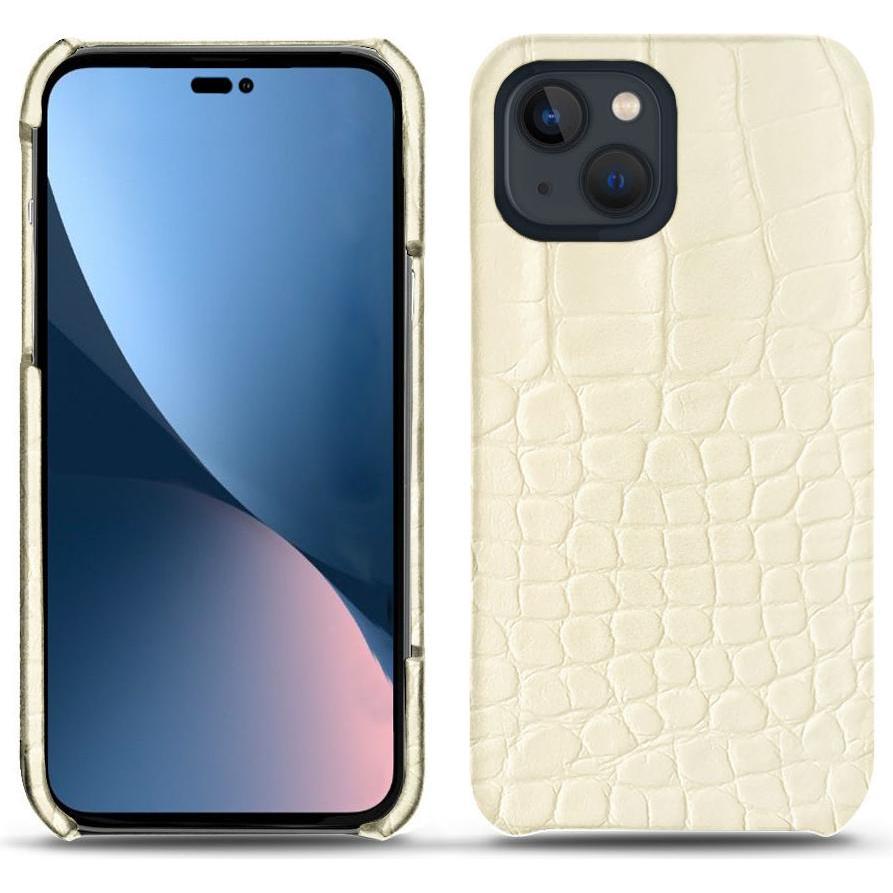 Noreve Lederschutzhülle (Apple iPhone 14 Plus), Smartphone Hülle, Beige
