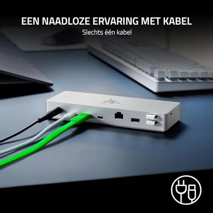 Actual product image Razer Thunderbolt 4 Dock Mercury Edition (Thunderbolt, 9 Ports)