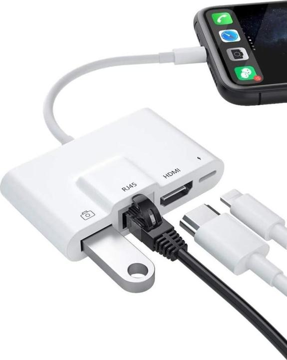 Immagine prodotto PowerGuard Lightning Ethernet OTG 4-in-1 (HDMI (tipo A), Lightning)