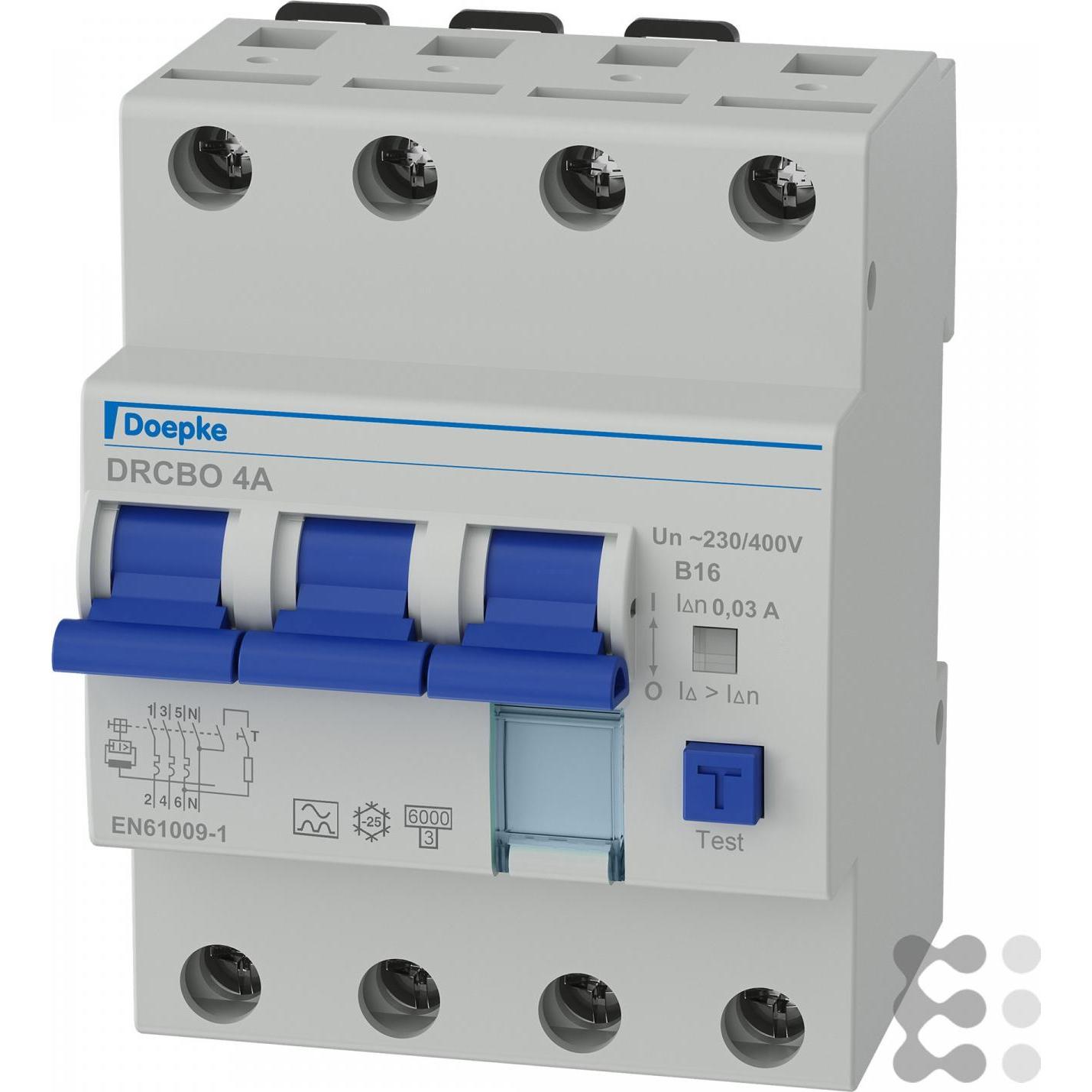 Doepke, Schutzschalter, DRCBO 4 B16/0,03/3N-