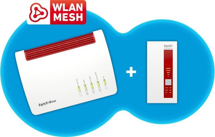 Produktbild AVM FRITZ!Mesh Bundle: Box 7590 + Repeater 1750E DE-Version