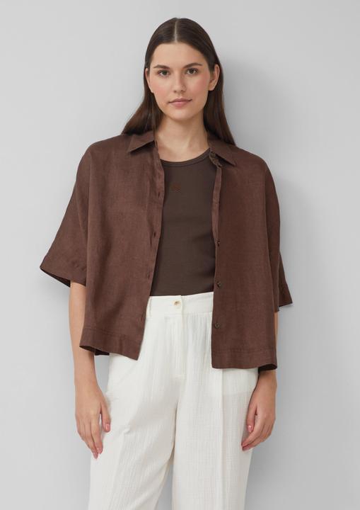 Immagine prodotto S.Oliver Bluse Kurzarmbluse aus Leinen im Relaxed Fit (40)
