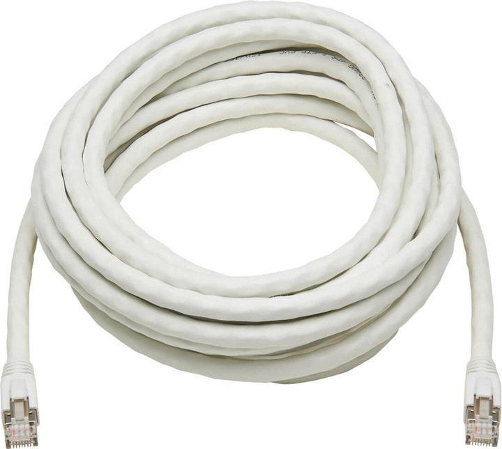 Eaton Cat8 25G/40G Certified Snagless Shielded S/FTP Ethernet Cable RJ45 M/M PoE White 20f (S/FTP, CAT8.1, 6.09 m)