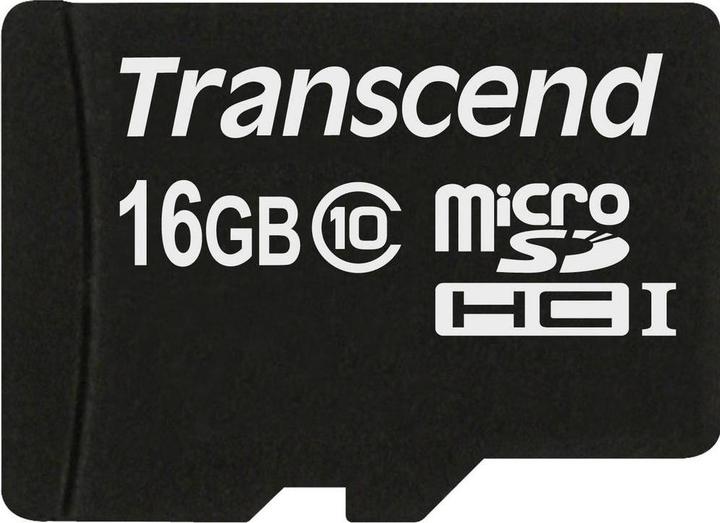 Actual product image Transcend microSDHC Card SDAdapter (16 GB, microSDHC, U1, UHS-I)