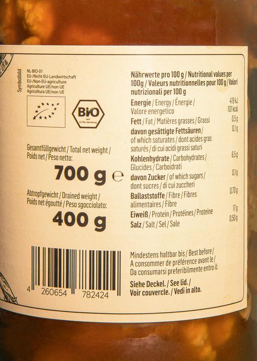 Nährwerte und Zutaten KoRo Bio Seitan (2400 g)