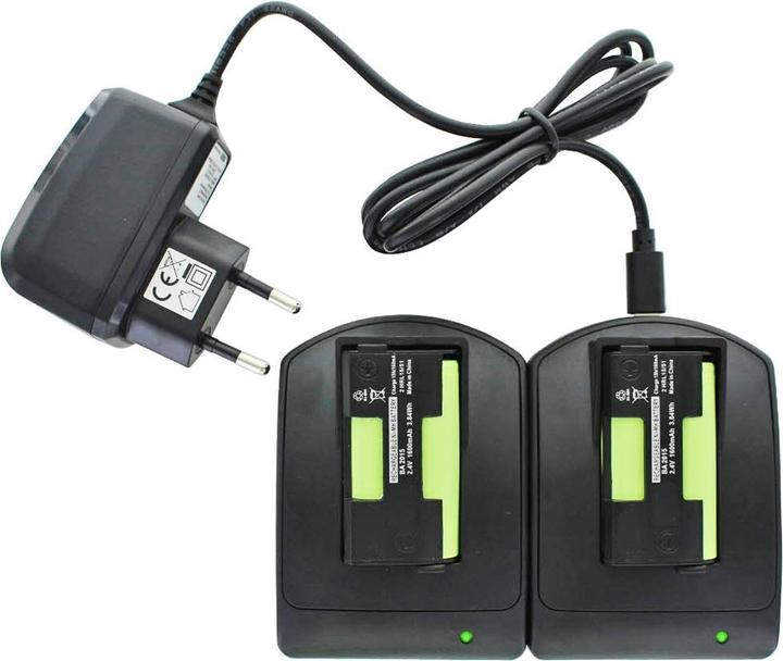Actual product image Sennheiser Charger BA2015 battery including micro USB charging cable 2A (2 pcs., 800 mAh, Chargers without battery)