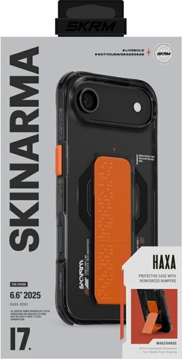 Produktbild Skinarma Haxa Case for iPhone Air Magnetic Charging + Grip Stand Graphite (Apple iPhone Air)