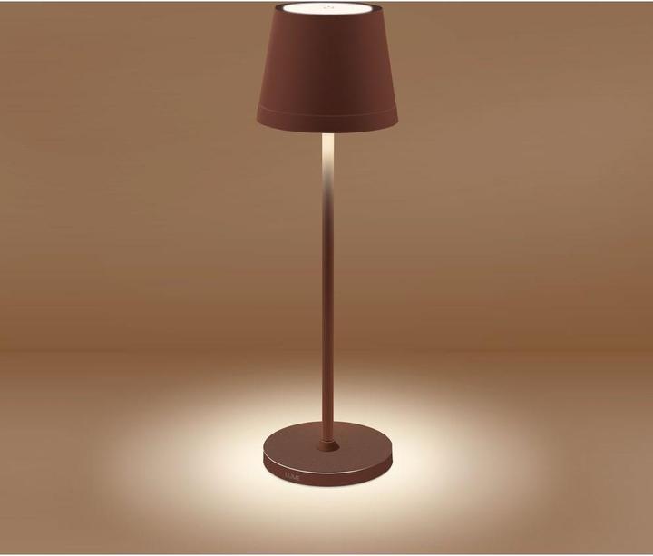 Actual product image Century LED table lamp LUME Plus corten 2,2W 2700K Dimm. IP54 (190 lm)
