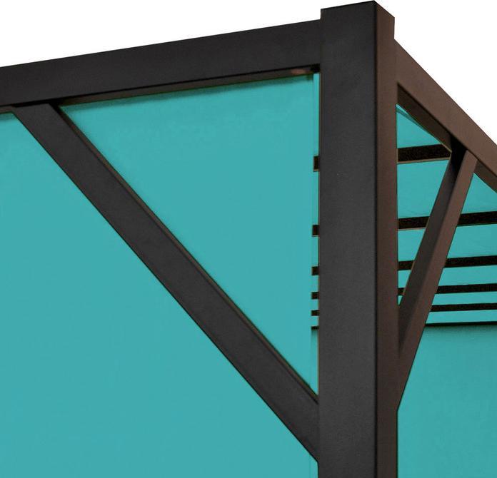 Image du produit Swisshandel24 Pergola Baia, Pavillon de jardin, auvent de terrasse, armature robuste en acier de 6 cm + toit (405 cm, 405 cm)