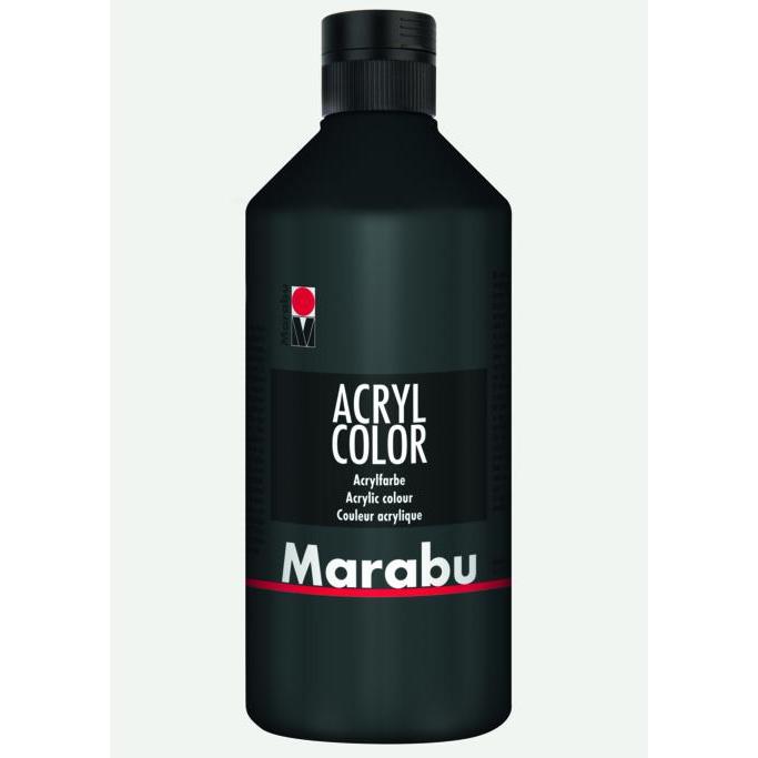 Thumbnail - Marabu, Künstlerfarbe + Bastelfarbe, Acryl Color (Black, 500 ml)