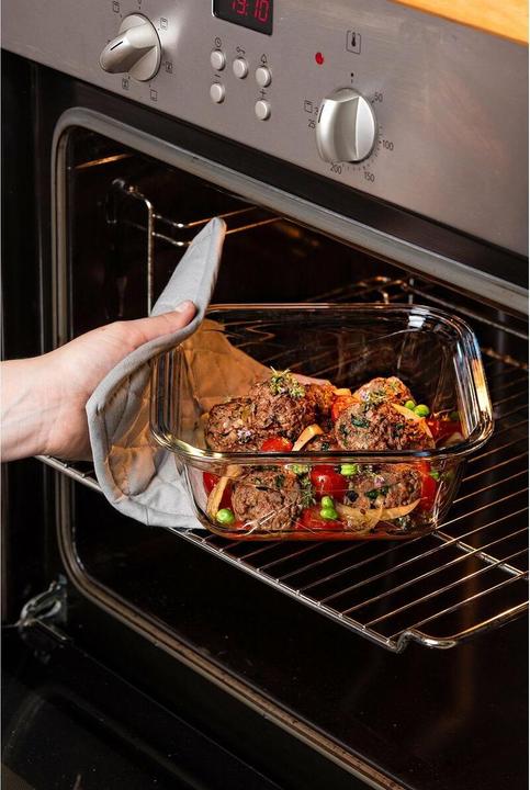 Produktbild Pyrex Cook & Go rectangular glass food storage container/roaster with airtight and leakproof 4 clip (0.80 l)