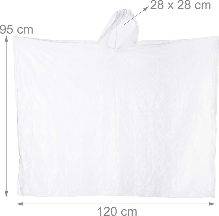Actual product image Relaxdays 13x rain poncho (One size)