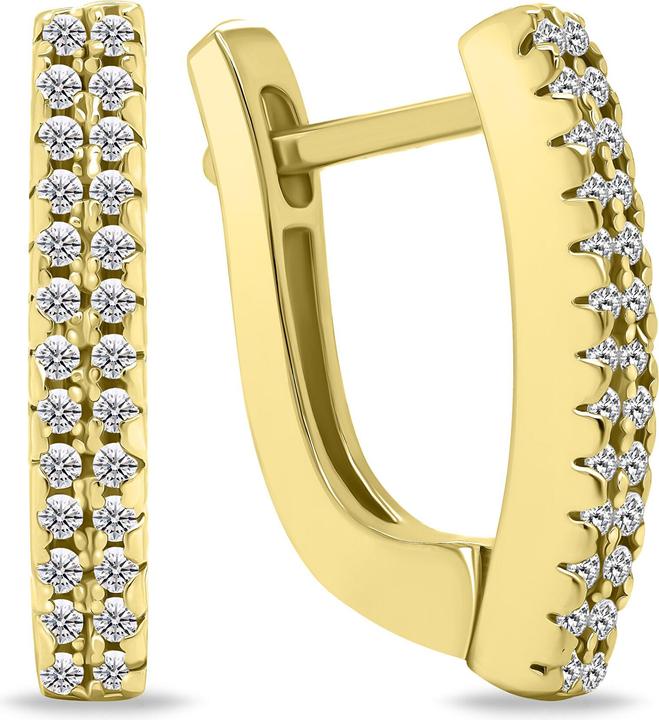 Immagine prodotto Brilio Argento - Eleganti orecchini placcati oro con zirconi EA660Y