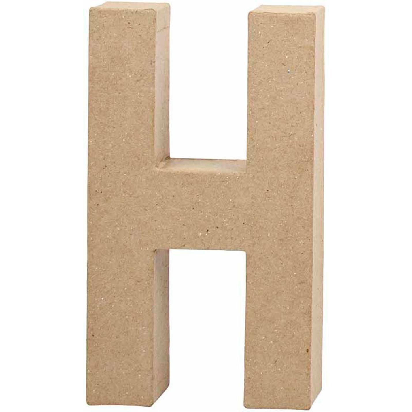 Creativ Company, Holzbuchstaben + Stoffbuchstaben, Papp-Buchstabe H 20.5 cm