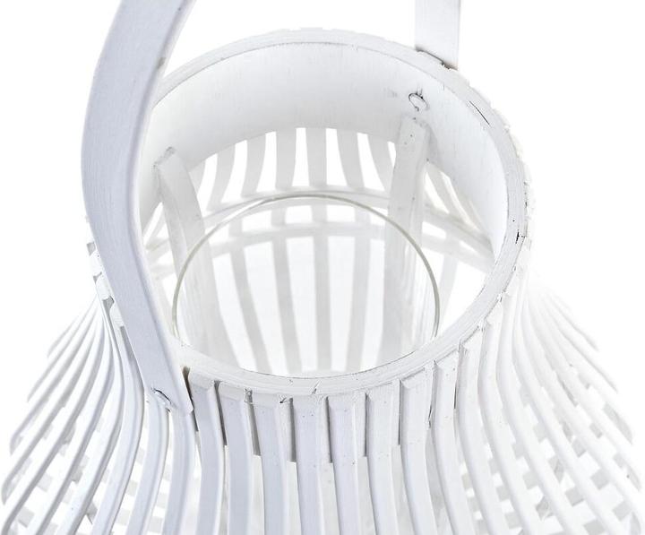 Produktbild DKD Home Decor Laterne Weiss Bunt Metall Bambus Kristall Urban 30 x 40 cm 29 x 29 x 34 cm