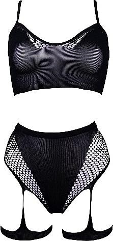 Actual product image Le Désir Bra set with garters (One size)