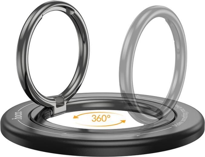 Actual product image Hoco Auto holder magnetic mobile phone ring holder GH3 black