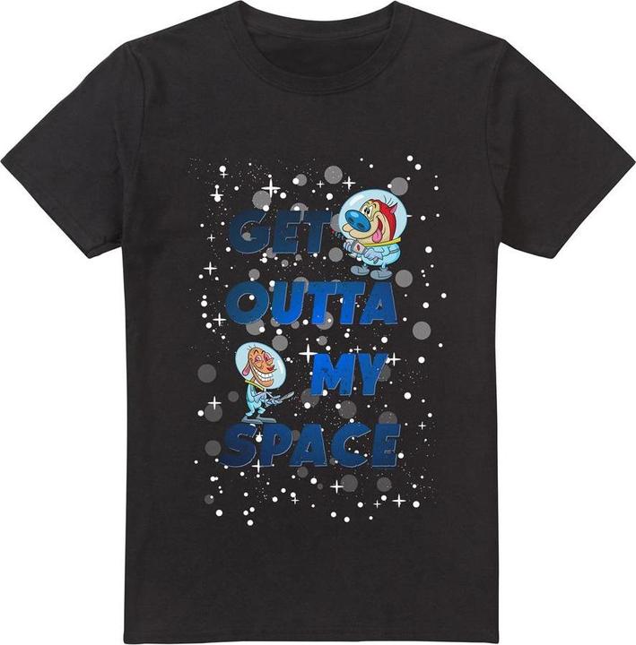 Actual product image Ren & Stimpy Mens Get Outta My Space T-Shirt (S)