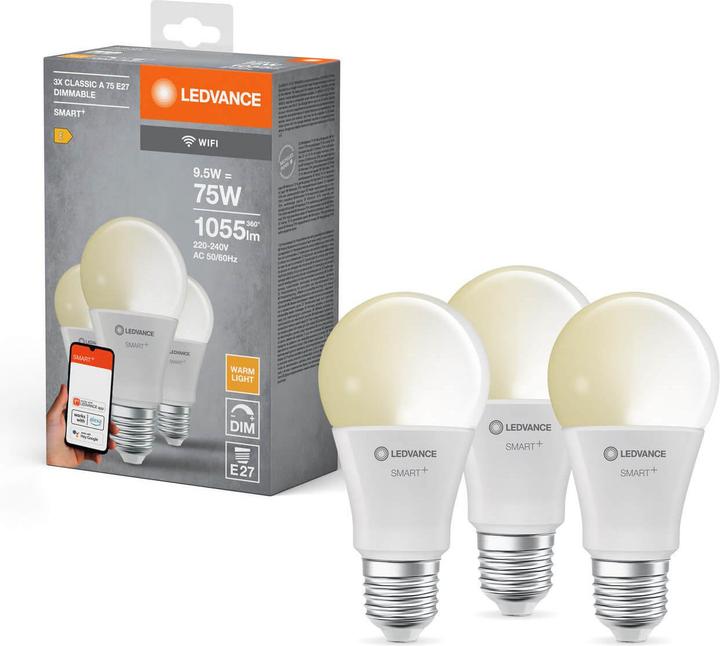 Produktbild Ledvance Smart+ Wifi Classic (E27, 1055 lm, 3x)