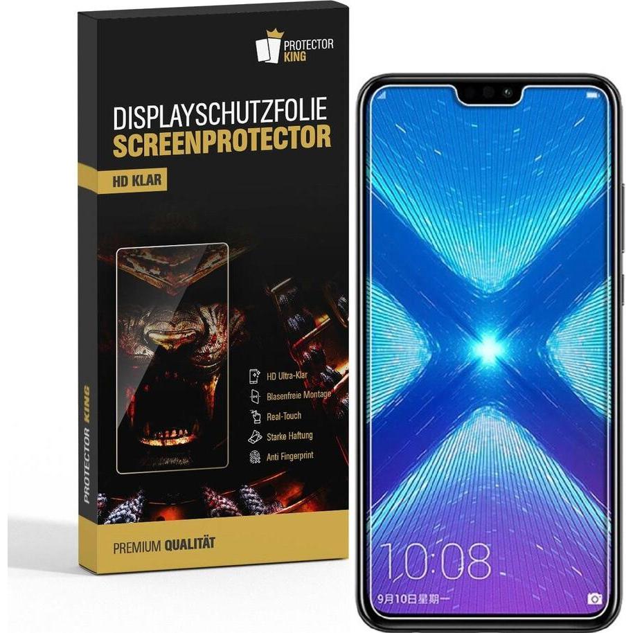 Protectorking 3x Premium Displayschutzfolie 3D KLAR (3 Stück, Honor 8X), Smartphone Schutzfolie