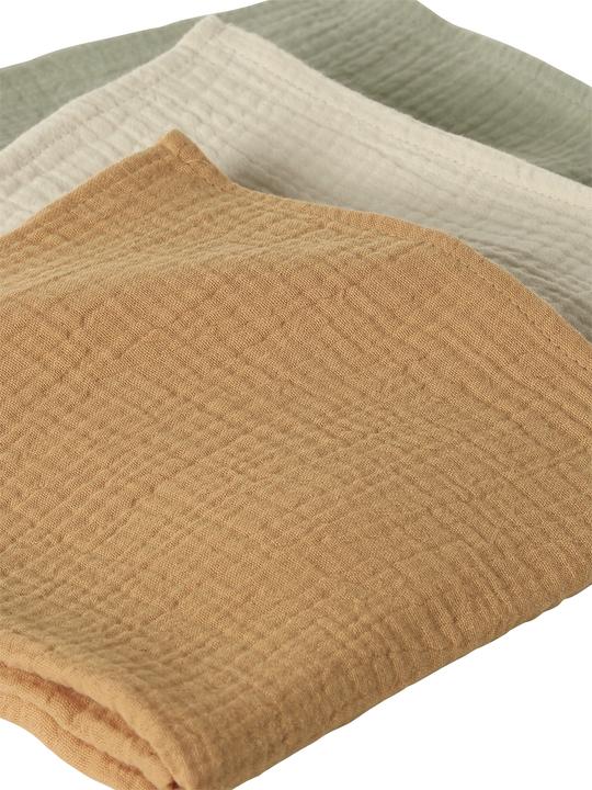 Image du produit Vertbaudet Bio-Kollektion: 3er-Pack einfarbige Baby Wickeltücher aus Musselin (40 cm, 40 cm)