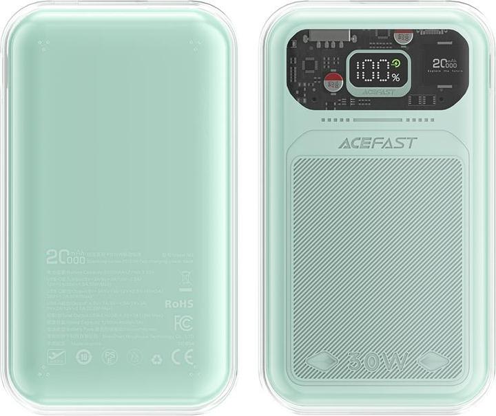 Immagine prodotto Acefast Powerbank M2 Sparkling Series, 20000mAh, 30W (grigio) (20000 mAh, 30 W, 77 Wh)