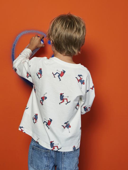 Actual product image Vertbaudet Jungen Shirt HAPPY LA mit Recycling-Baumwolle (116)