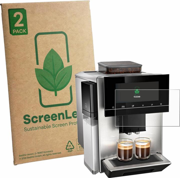 Produktbild ScreenLeaf Schutzfolie für Siemens EQ900 Plus TQ907DZ3 nachhaltiger Displayschutz Display Schutz Folie Klar