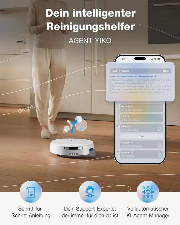 Actual product image Ecovacs T90 Omni (30000 Pa, Mop roller)