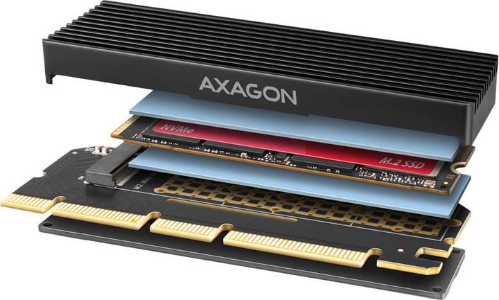 Actual product image Axagon PCEM2-XS adapter internal al.2 heatsink NVM