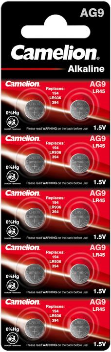 Image du produit Velleman LR936/AG9 (10 pcs, AG9/LR45/LR936/394, 50 mAh)