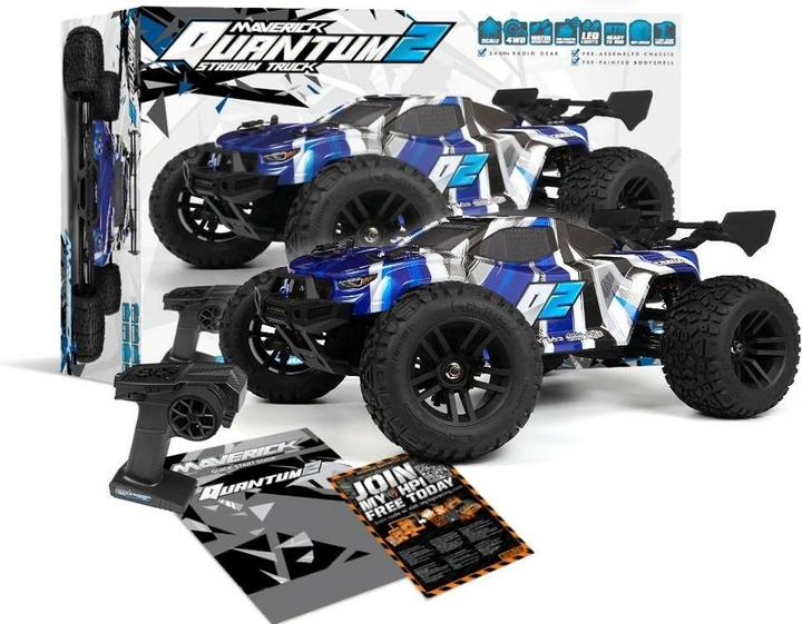 Actual product image Maverick Quantum2 XT 1/10th Stadium Truck - Blue (RTR Ready-to-Run)