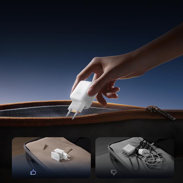 Image du produit Joyroom Cordon de charge Micro-USB, 3m, rond, couleur noir (45 W, 2 ports)