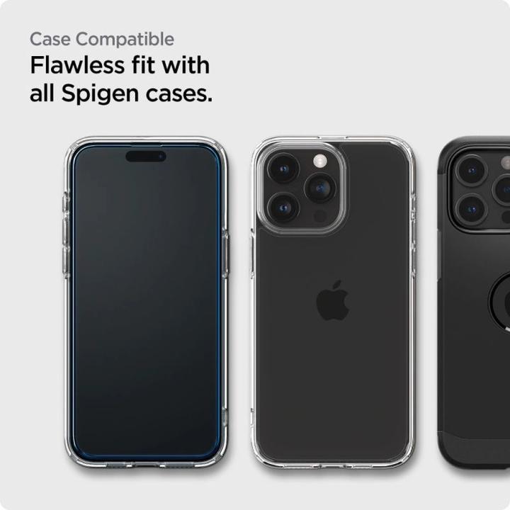 Actual product image Spigen Glas.tR AlignMaster (2 pcs., Apple iPhone 15 Pro)