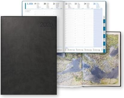 Immagine prodotto Simplex Wochenagenda Roma 17 x 24 cm, 2026, Schwarz (17 x 24 cm, 1 settimana / 2 pagine)