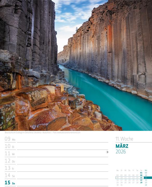 Immagine prodotto Island - Die Insel aus Feuer und Eis - Wochenplaner Kalender 2026 (25 x 33 cm)